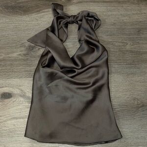 Zara Satin Halter Top